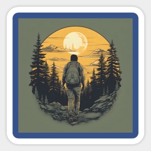 Backpacking Hiking Wanderlust Sticker